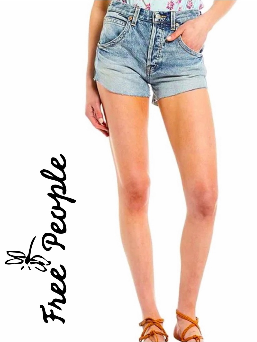 Free People ⭐️PRICE REDUCED⭐️
Taliesin High Rise Button Fly Shorts  Sz 29
